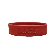 3/4 inch Embossed Wristband         