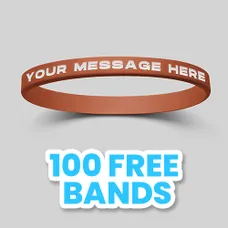 1/4 inch Color Filled Debossed Wristband       