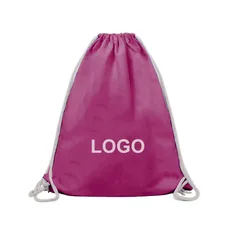 Affordable Cotton Drawstring Backpack - 2