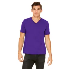 Canvas Unisex 4.2 oz V-Neck Jersey T-Shirt - Dark/Light