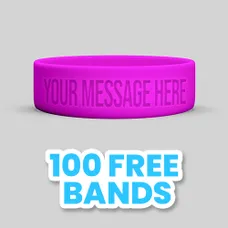1 inch Debossed Wristband        
