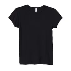 Bella Women's 1x1 Baby Rib Cap-Sleeve T-Shirt - Dark/All