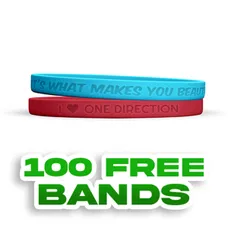 Debossed - 1/4 inch Wristband-A