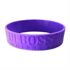 Debossed Silicone Wristband Bracelets