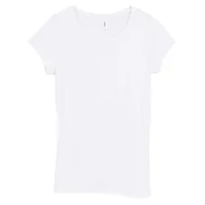 Bella Women's Marcelle Sheer Jersey Longer-Length T-Shirt - White/Neutral