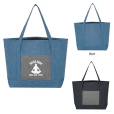 Denim-Effect Tote Bag - BG