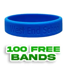 Debossed - 3/4 inch Wristband 