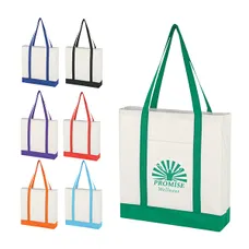 NON-WOVEN TOTE BAG WITH TRIM COLORS