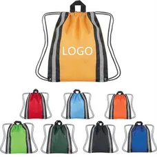 Sport Gym Sack Large Drawstring Reflective Bag