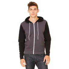 Bella   Canvas Unisex Poly-Cotton Fleece Full-Zip Hoodie - Athletic Heather