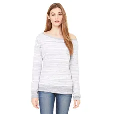 Bella   Canvas Ladies' Sponge Fleece Wide Neck Sweatshirt - Marble