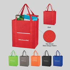 NON-WOVEN WAVE SHOPPER TOTE BAG
