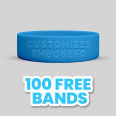 Embossed 1 inch Wristband 