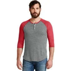 Alternative Eco-Jersey 3/4-Sleeve Raglan Henley