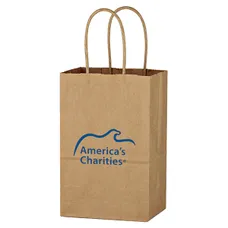 KRAFT PAPER BROWN SHOPPING BAG - 5-1/4