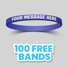 1/4 inch Debossed Color Filled Wristband       