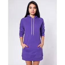 American Apparel Women's California Fleece Raglan Hoody Dress - Dark/Colors