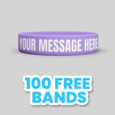 3/4 inch Color Filled Debossed Wristband 