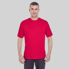 UltraClub Men's Cool & Dry Sport Performance Interlock T-Shirt - Tear Away Label