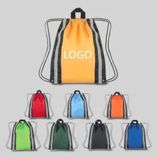 Sport Gym Sack Large Drawstring Reflective Bag