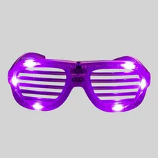LED Purple Slotted Glasses 