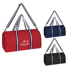 STRIPED HANDLE DUFFEL BAG 