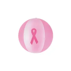 16" Arc Inflatable Beach Ball w/Pink Ribbon Imprint