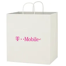 KRAFT PAPER WHITE SHOPPING BAG-14