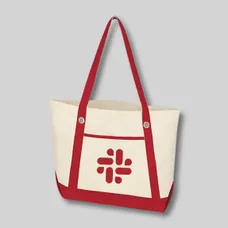 Budget Custom Medium Cotton Canvas Sailing Tote Bag