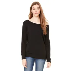 Bella   Canvas Ladies' Sponge Fleece Wide Neck Sweatshirt - Solid Colors