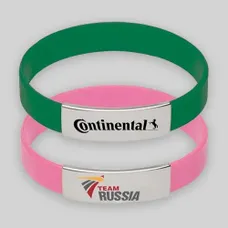 METAL CLIP SILICON WRISTBANDS   