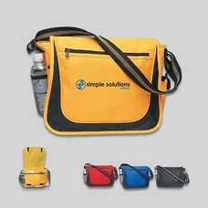 MESSENGER BAG WITH MATCHING STRIPED HANDLE