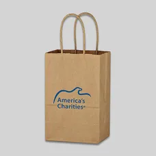 KRAFT PAPER BROWN SHOPPING BAG - 5-1/4