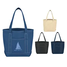 SMALL COTTON CANVAS YACHT TOTE BAG 