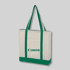 Budget Custom Non Woven Tote Bag with Trim Colors