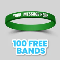 1/2 inch Embossed Printed Wristband       