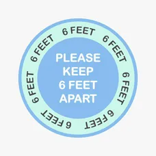 PLEASE KEEP 6 FEET APART FLOOR DECAL