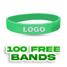 1/2 inch Embossed Printed Wristband       