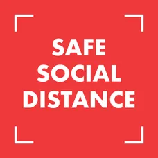 SAFE SOCIAL DISTANCE FLOOR DECAL 