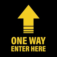 ONE WAY ENTER HERE FLOOR DECAL 