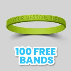 Debossed - 1/2 inch Wristband-A