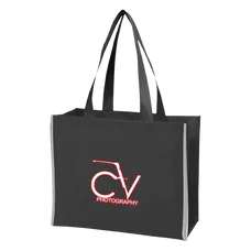 Budget Custom Non Woven Reflective Edge Tote Bag