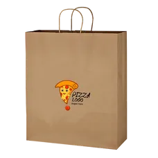Budget Custom Kraft Paper Brown Shopping Bag - 16" x 19"