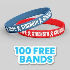 Custom Debossed Color Filled Wristbands    