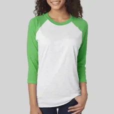 Next Level Unisex Triblend 3/4 Sleeve Raglan Tee - Dark/All