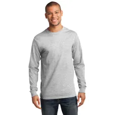 Port and Company Long Sleeve Essential T-Shirt - Light/Heather