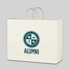 KRAFT PAPER WHITE SHOPPING BAG-16KPWSB