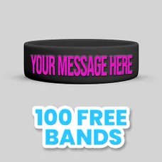1 inch Embossed Printed Wristband-H       