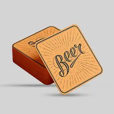 Custom Square Pulpboard Coaster - Printed Glossy