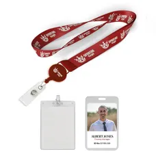 5/8" Polyester/Badge Reel Lanyard Combo